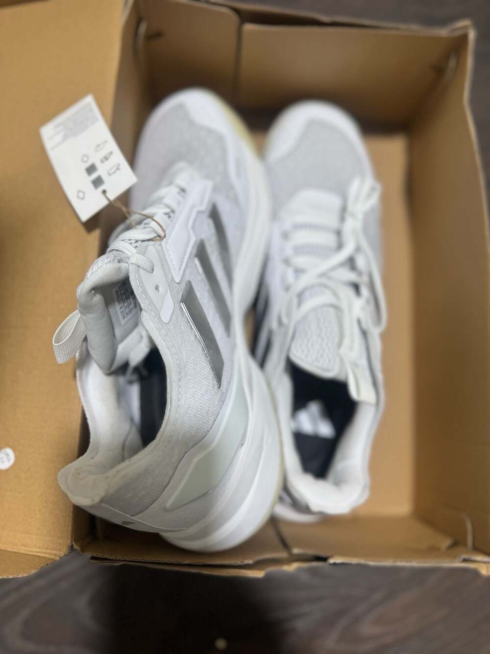 adidas Women's Crazyflight Shoes White Silver Metallic